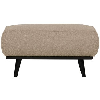 Woood Statement hocker bouclé beige