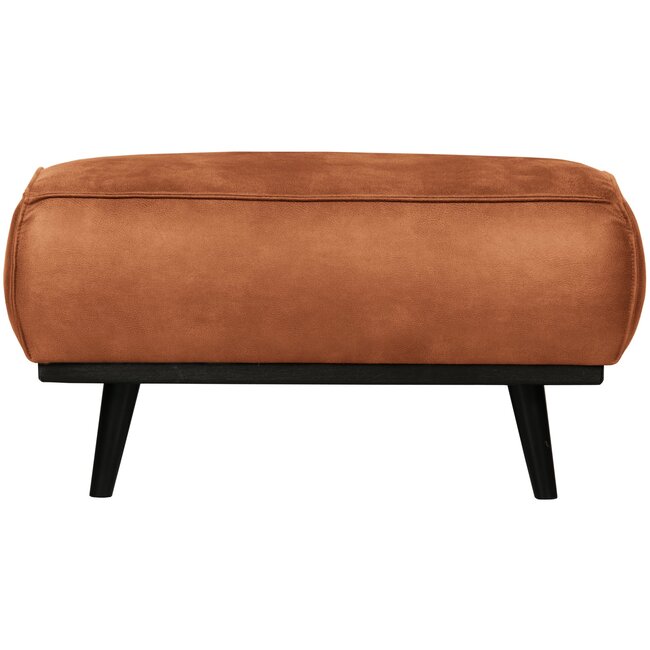 Woood Statement hocker lederlook cognac