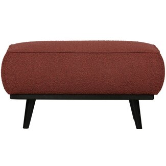 Woood Statement hocker bouclé chestnut