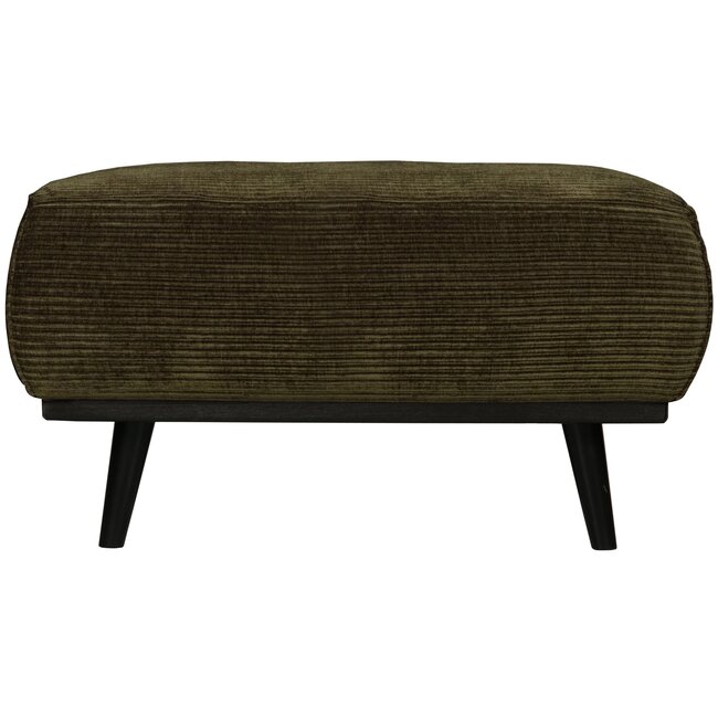 Woood Statement hocker brede platte rib warm groen