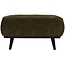 BePureHome Statement hocker brede platte rib warm groen