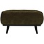 Woood Statement hocker brede platte rib warm groen