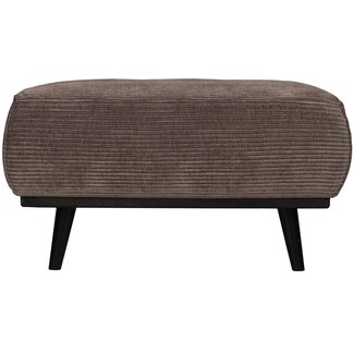 Woood Statement hocker brede platte rib taupe