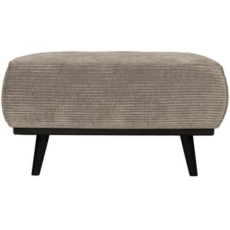 BePureHome Statement hocker brede platte rib clay