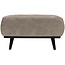 BePureHome Statement hocker brede platte rib clay