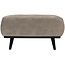 Woood Statement hocker brede platte rib clay