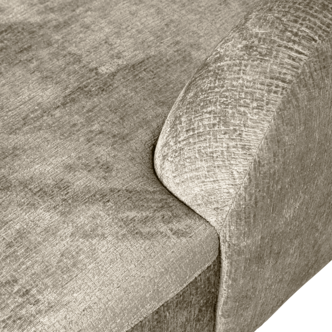 Woood Sloping hoekbank rechts structure velvet wheatfield