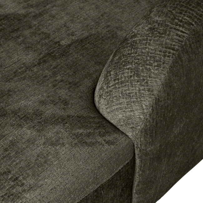 Woood Sloping hoekbank rechts structure velvet frost