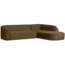 BePureHome Sloping hoekbank rechts structure velvet brass