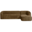 BePureHome Sloping hoekbank rechts structure velvet brass