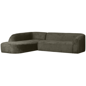 Woood Sloping hoekbank links structure velvet frost