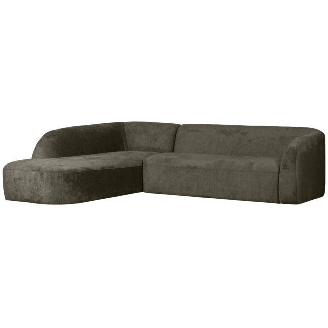 Woood Sloping hoekbank links structure velvet frost