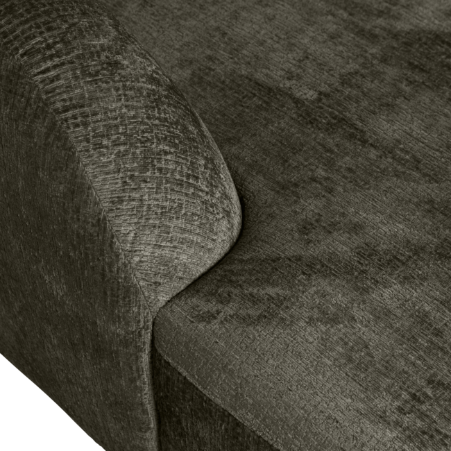 Woood Sloping hoekbank links structure velvet frost