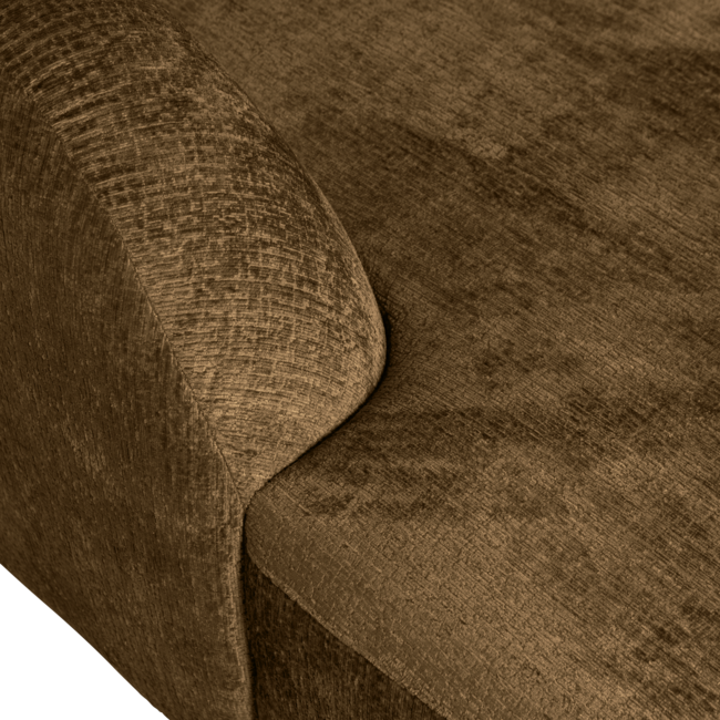 Woood Sloping hoekbank links structure velvet brass