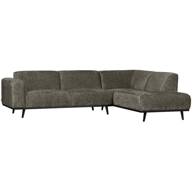 Woood Showroommodel - Statement hoekbank rechts structure velvet frost