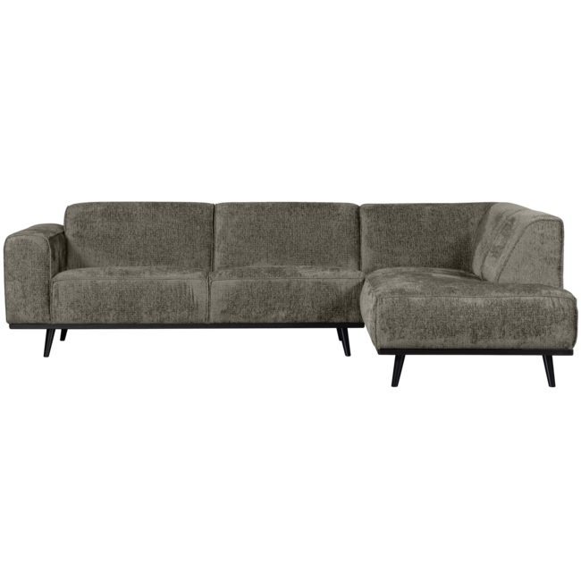 Woood Showroommodel - Statement hoekbank rechts structure velvet frost