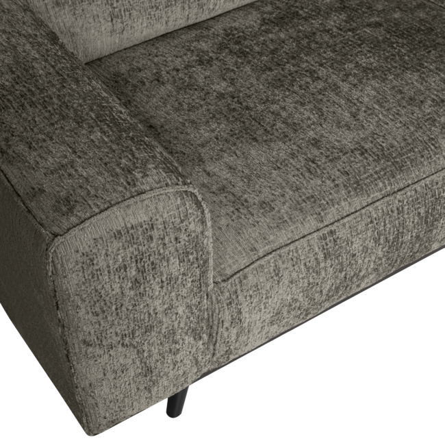 Woood Showroommodel - Statement hoekbank rechts structure velvet frost