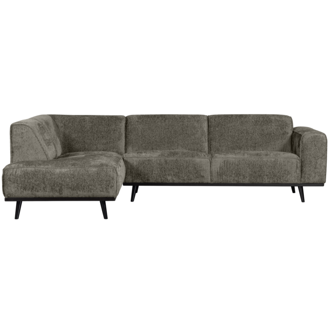 Woood Statement hoekbank links structure velvet frost