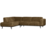 BePureHome Statement hoekbank links structure velvet brass