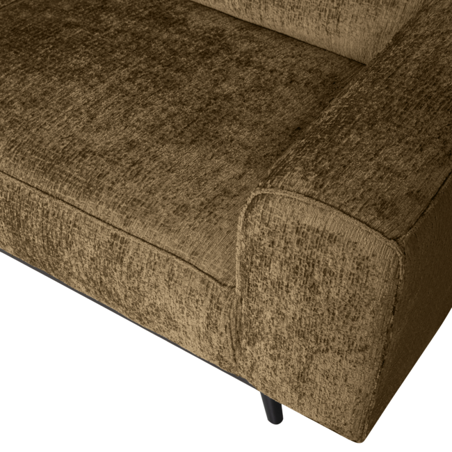 Woood Statement hoekbank links structure velvet brass