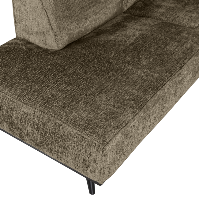 Woood Statement hoekbank links structure velvet bonsai