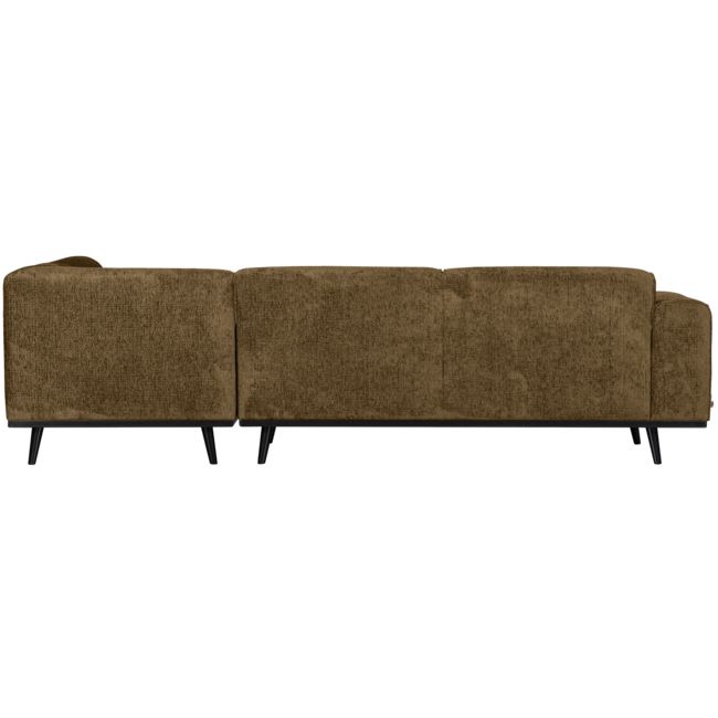 Woood Statement hoekbank rechts structure velvet brass