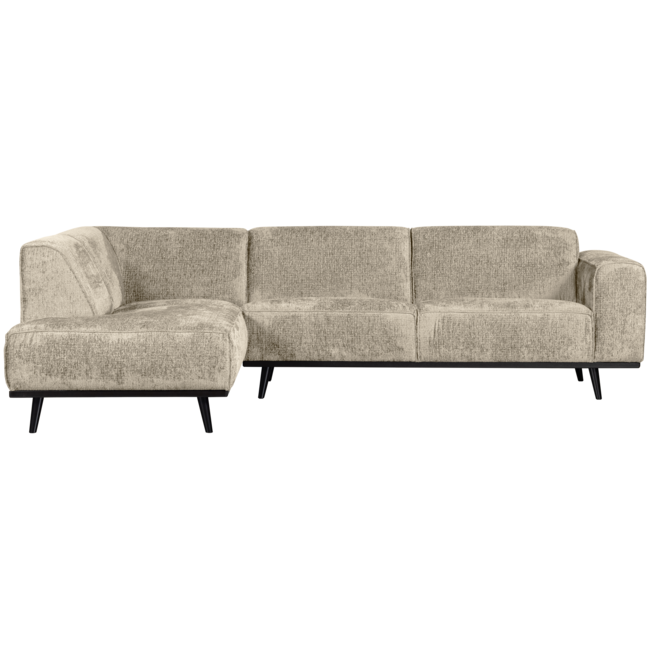 Woood Statement hoekbank links structure velvet wheatfield