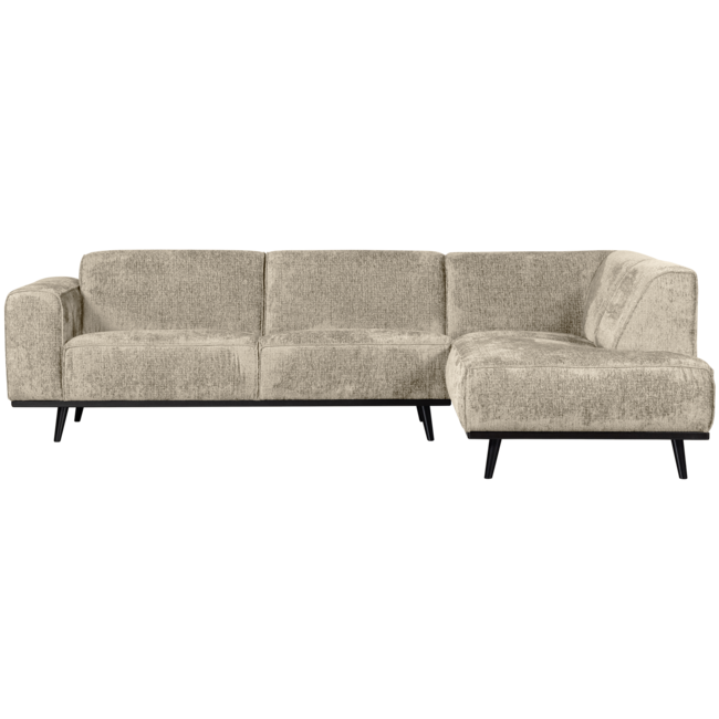 Woood Statement hoekbank rechts structure velvet wheatfield