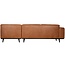 Woood Statement hoekbank rechts lederlook cognac