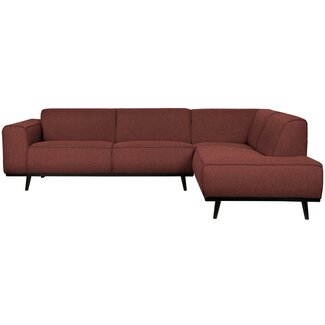 Woood Statement hoekbank rechts bouclé chestnut