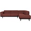 Woood Statement hoekbank rechts bouclé chestnut
