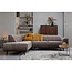 Woood Statement hoekbank links platte brede rib taupe