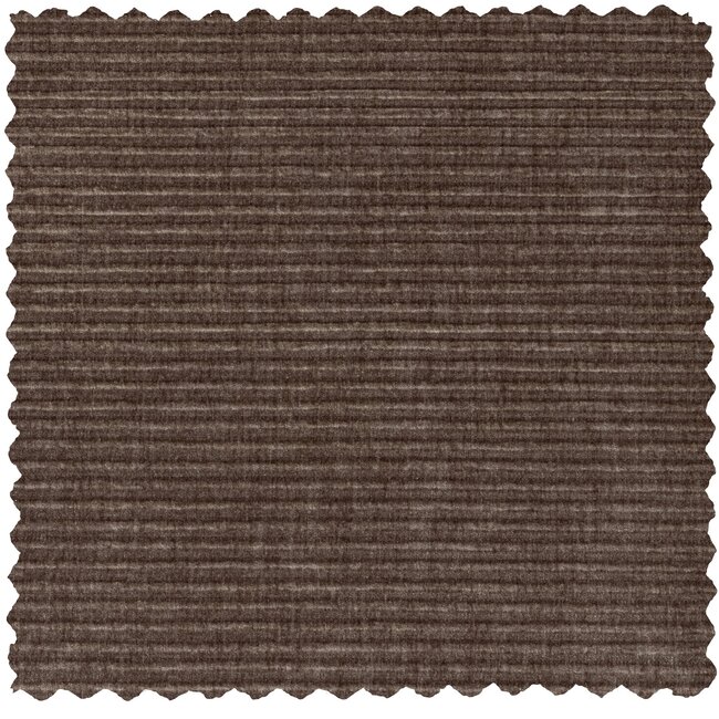 Woood Statement hoekbank links platte brede rib taupe