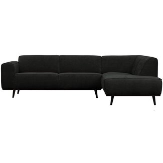 Woood Statement hoekbank rechts platte brede rib graphite