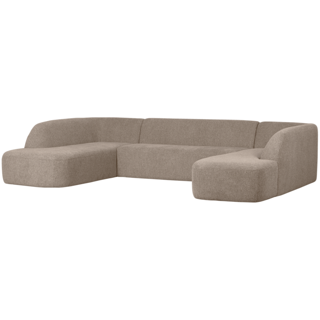 Woood Sloping u-vorm bank naturel melange