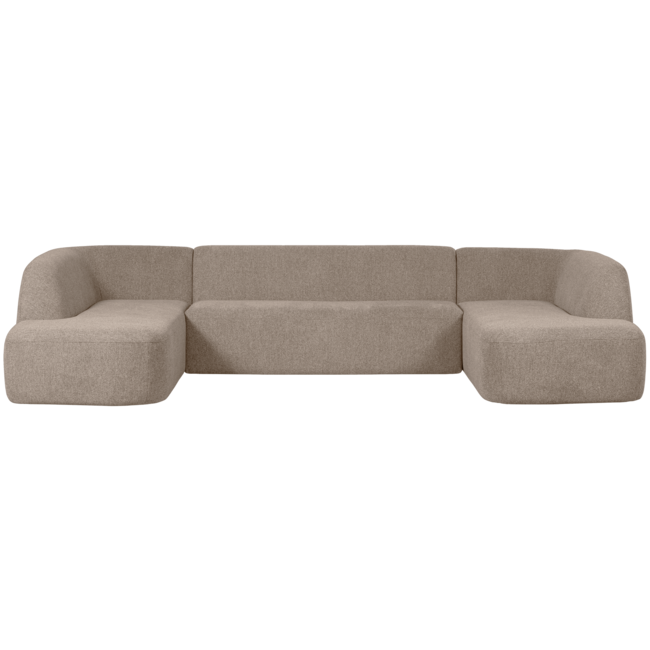 Woood Sloping u-vorm bank naturel melange