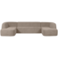 Woood Sloping u-vorm bank naturel melange