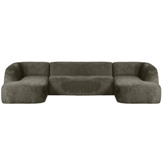 Woood Sloping u-vorm bank structure velvet frost