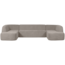 Woood Sloping u-vorm bank off white melange