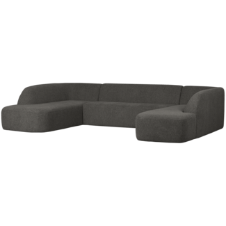 Woood Sloping u-vorm bank grijs/zwart melange Woood Sloping u-vorm bank grijs/zwart melange