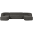 Woood Sloping u-vorm bank grijs/zwart melange