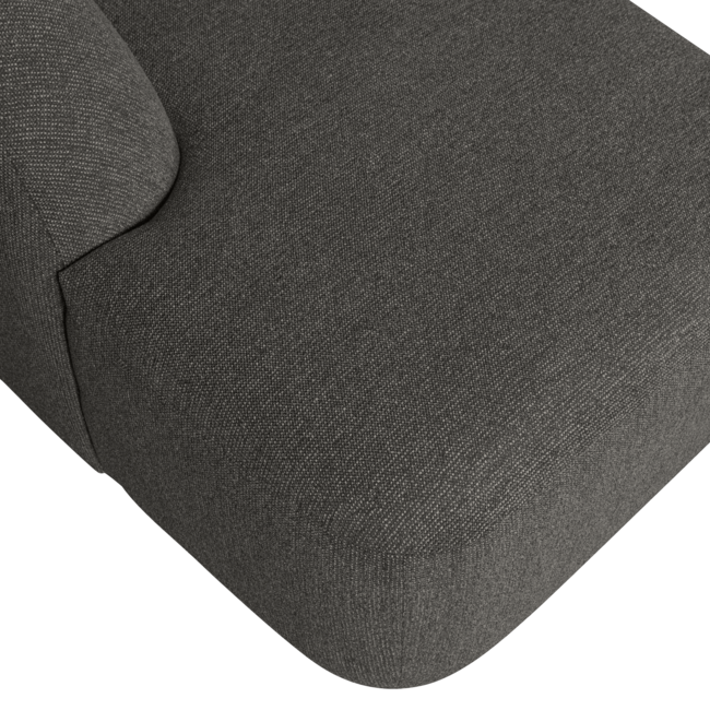 Woood Sloping u-vorm bank grijs/zwart melange