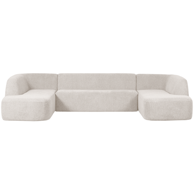 Woood Sloping u-vorm bank pearl melange