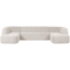 Woood Sloping u-vorm bank pearl melange