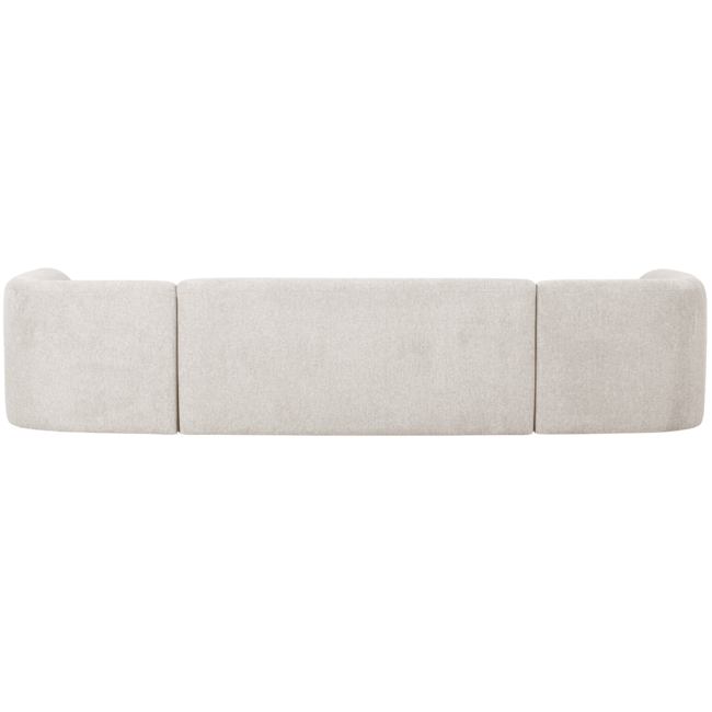 Woood Sloping u-vorm bank pearl melange