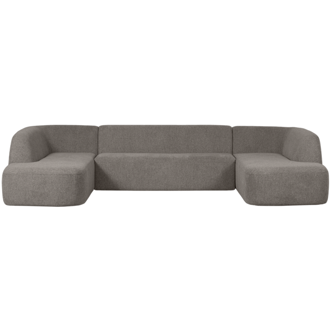 Woood Sloping u-vorm bank grijs melange