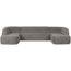 Woood Sloping u-vorm bank grijs melange