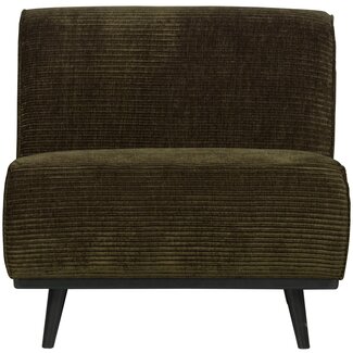 Woood Statement 1-zits element brede platte rib warm groen