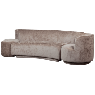 Woood Combi-popular: bankje + fauteuil + poef taupe