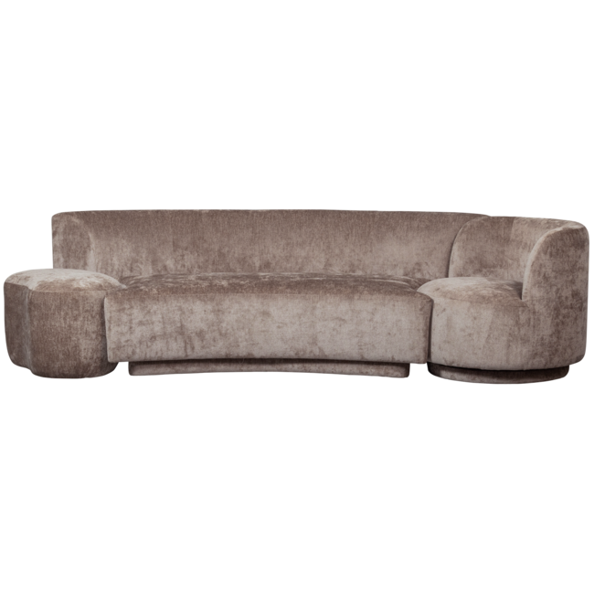 Woood Combi-popular: bankje + fauteuil + poef taupe